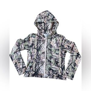 Free for All women’s soft lightweight pink camo zip up hoodie XL